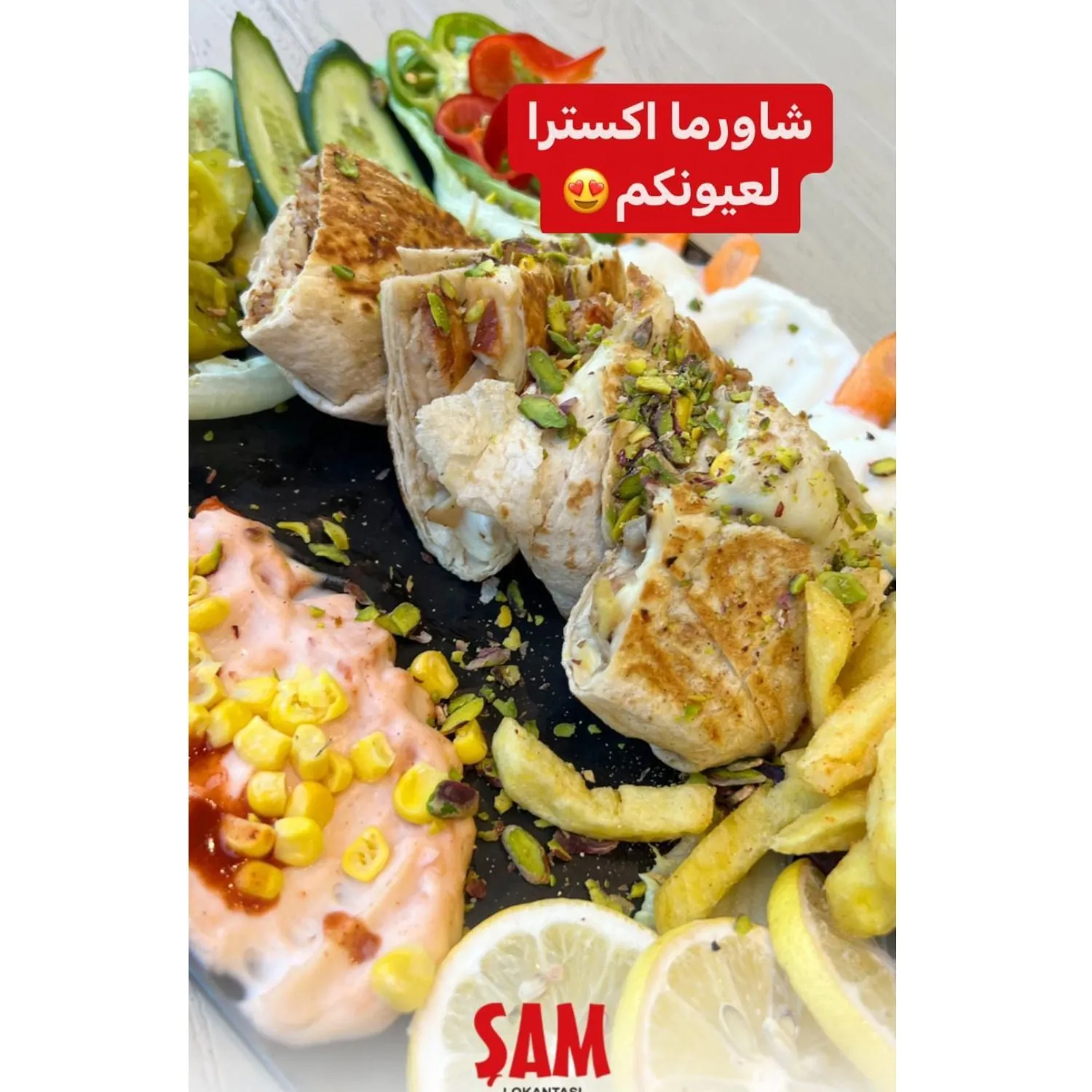 وجبة شاورما اكسترا _ Ekstra porsiyon Döner